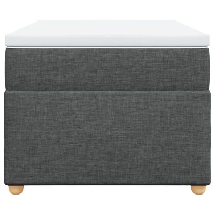 Боксспринг легло с матрак, тъмносиво, 100x200 см, плат