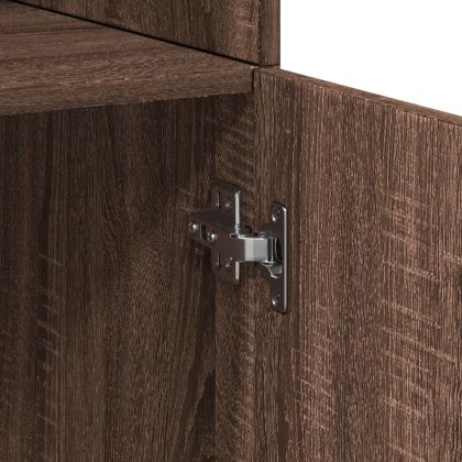 Висок шкаф, кафяв дъб, 70x42,5x185 см, инженерно дърво