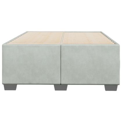 Рамка за легло без матрак, светлосива, 120x190 см, кадифе
