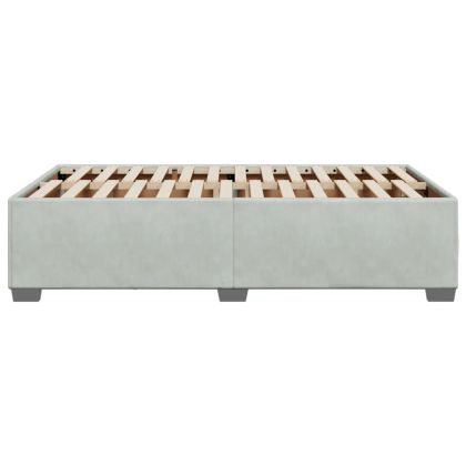 Рамка за легло без матрак, светлосива, 120x190 см, кадифе