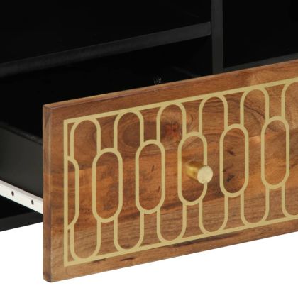 ТВ шкаф, 100x33x46 см, мангово дърво масив