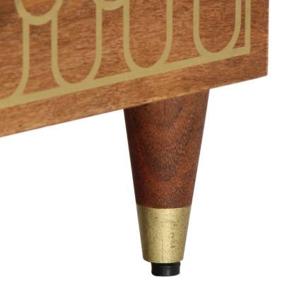 ТВ шкаф, 100x33x46 см, мангово дърво масив