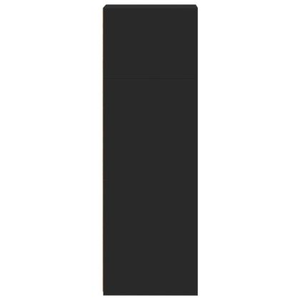 Висок шкаф, черен, 30x41x124 см, инженерно дърво