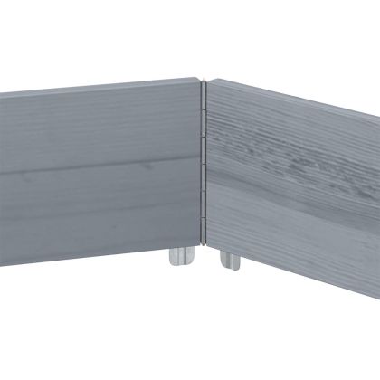 Повдигната леха, шестоъгълна, сива, 160x160 см, масивен бор