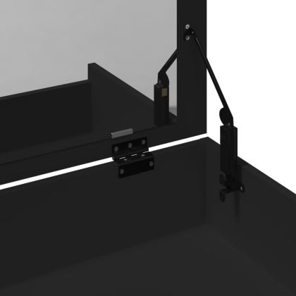 Тоалетка и табуретка, черен, 60x40x113,5 см