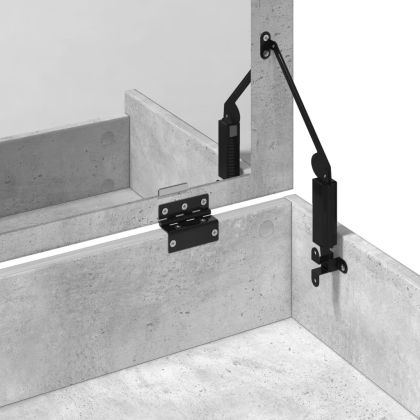 Тоалетка и табуретка, бетонно сив, 60x40x113,5 см