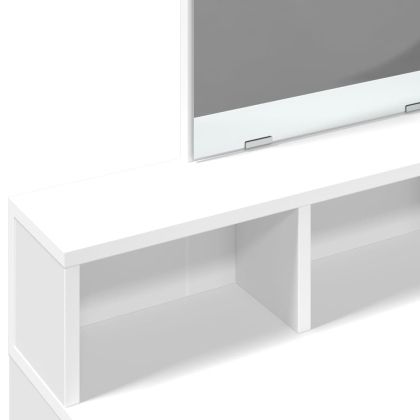 Тоалетка с огледало, бяла, 80x41x144,5 см