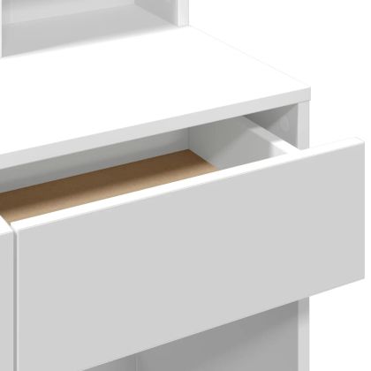 Тоалетка с огледало, бяла, 80x41x144,5 см