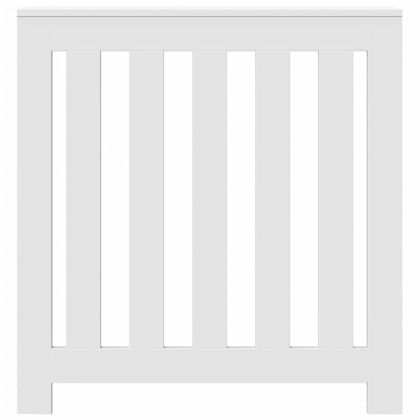 Капак за радиатор, бял, 78x20x82 см, инженерно дърво