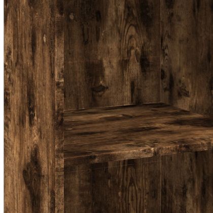 Висок шкаф, опушен дъб, 45x41x124 см, инженерно дърво