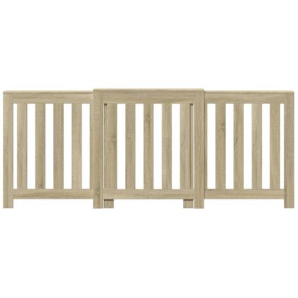 Капак за радиатор, дъб сонома, 205x21,5x83,5см инженерно дърво