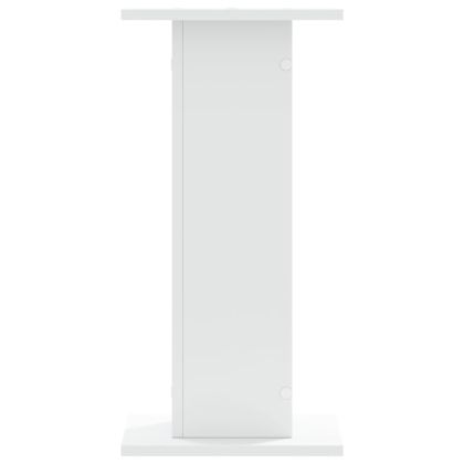 Стойки за тонколони 2 бр бели 30x30x60 см инженерно дърво