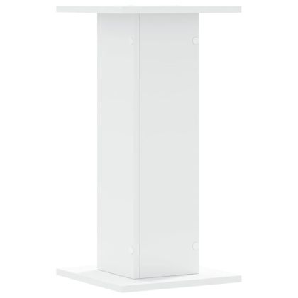 Стойки за тонколони 2 бр бели 30x30x60 см инженерно дърво