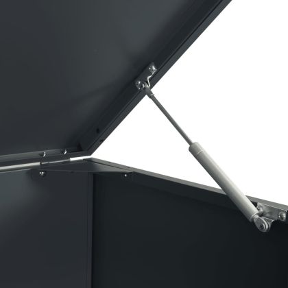 Съхранение на кофа за боклук на колелца за единичен кош, антрацитно, 69x79x117 см, стомана