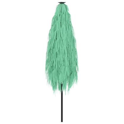 Градински чадър със стоманен прът, зелен, 300x200x250 см