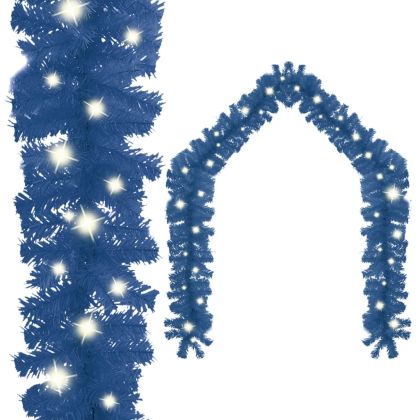 Коледен гирлянд с LED лампички, 10 м, син