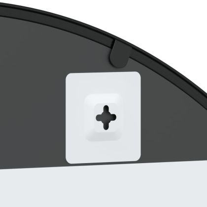 Стенно огледало, черно, 80x120 см, арка, желязо