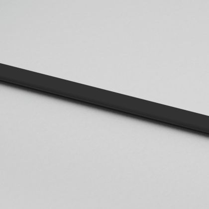 Плъзгаща се врата, черна, 90x205 см, закалено стъкло и алуминий