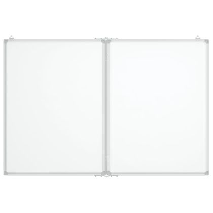 Магнитна бяла дъска, сгъваема, 120x100x1,7 см, алуминий