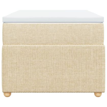 Боксспринг легло с матрак, кремава, 90x190 см, плат