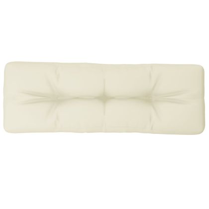 Палетна възглавница, кремава, 120x40x12 см, текстил
