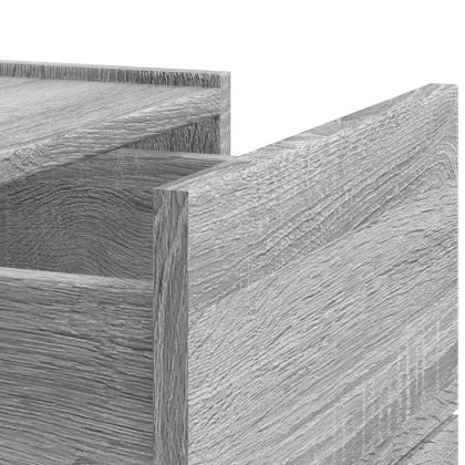 Нощни шкафчета за стенен монтаж, 2 бр, сив сонома, 45x30x35 см