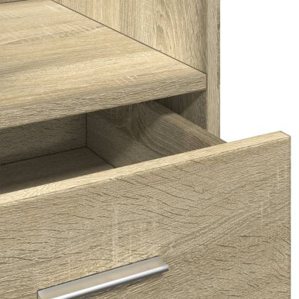 Катедра с колелца сонома дъб 55x55x107 см инженерно дърво