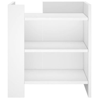 Нощно шкафче, бяло, 45x50x50 см, инженерно дърво