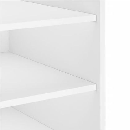 Нощно шкафче, бяло, 45x50x50 см, инженерно дърво