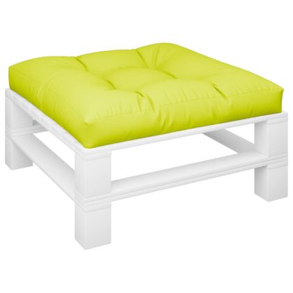 Палетна възглавница, яркозелена, 80x80x12 см, текстил