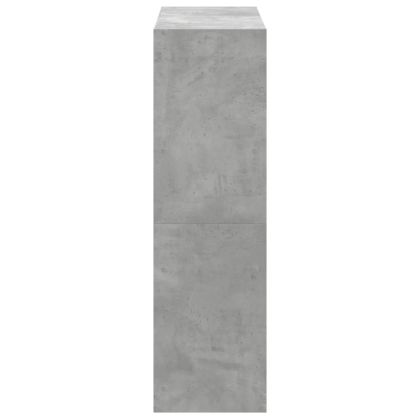 Библиотека, бетонно сива, 102x32x108 см, инженерно дърво