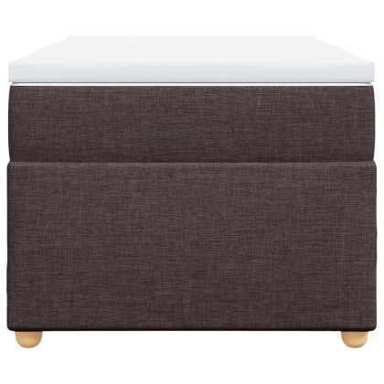 Боксспринг легло с матрак, тъмнокафяво, 90x190 см, плат