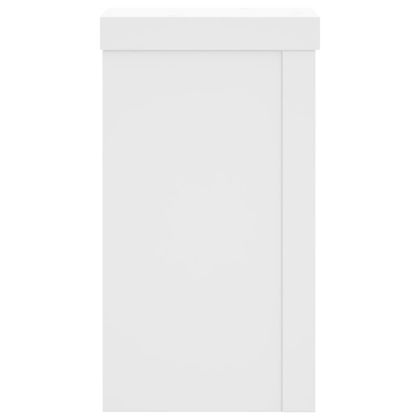 Стойки за растения 2 бр бели 10x10x18 см инженерно дърво