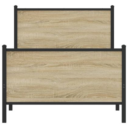Метална рамка за легло, без матрак, сонома дъб, 80x200 см