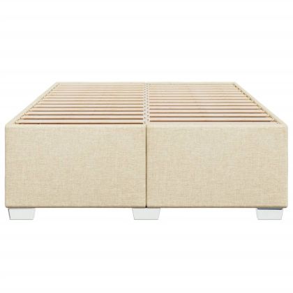 Рамка за легло без матрак, кремава, 140x200 см, плат