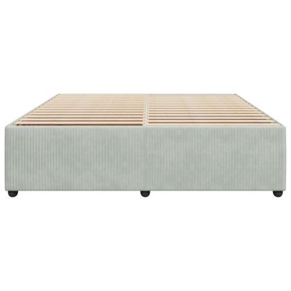 Рамка за легло без матрак, светлосива, 180x200 см, кадифе