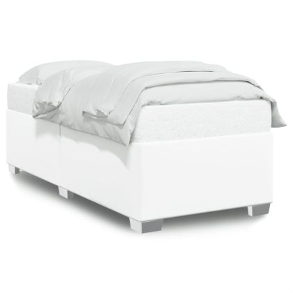 Рамка за легло, бяла, 80x200 см, изкуствена кожа