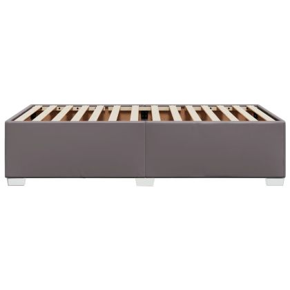 Рамка за легло Сив 100x200 см изкуствена кожа