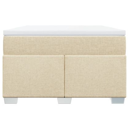 Боксспринг легло с матрак, кремаво, 120x190 см, плат