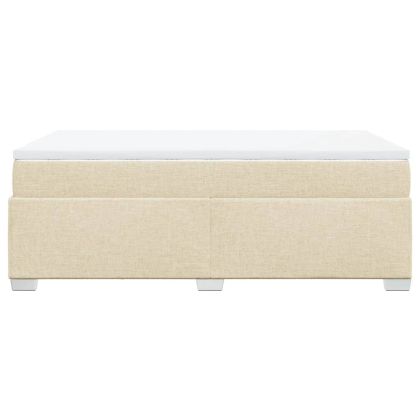 Боксспринг легло с матрак, кремаво, 120x190 см, плат