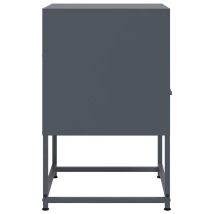 Нощно шкафче, антрацит, 36x39x60,5 см, стомана