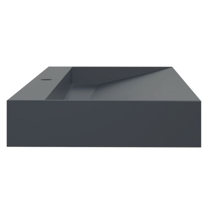 Мивка, 120x46x11 см, минерална/мраморна отливка, антрацит
