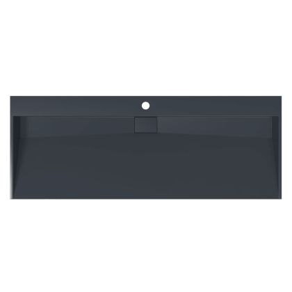 Мивка, 120x46x11 см, минерална/мраморна отливка, антрацит