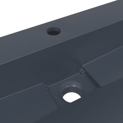 Мивка, 120x46x11 см, минерална/мраморна отливка, антрацит