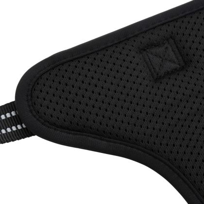 Кучешки нагръдник с отразяващи ивици регулируем черен S