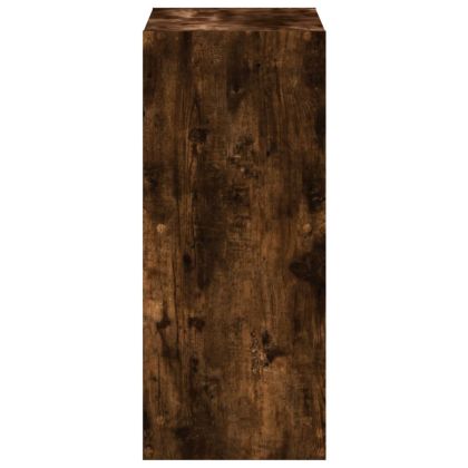 Библиотека, опушен дъб, 68,5x32x75 см, инженерно дърво