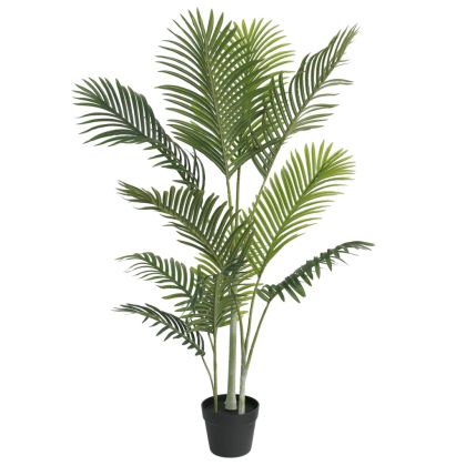 Изкуствена палма, зелена, 120 см, PP