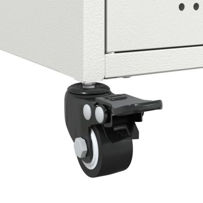 Нощно шкафче, бяло, 36x39x59 см, стомана