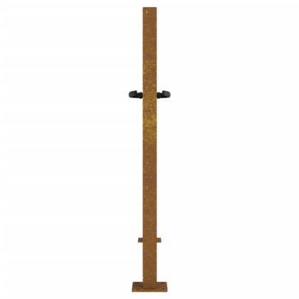 Градинска порта 100x100 см, кортенова стомана, квадратен дизайн