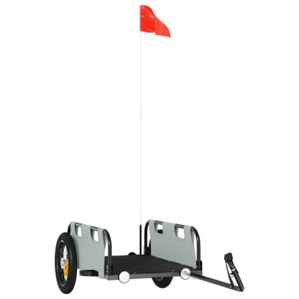 Ремарке за колело, сиво, Оксфорд плат и желязо